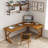 Brown L-Shaped Solid Wood Desks-108183842-108183840