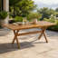 Table de salle à manger d'extérieur extensible en bois d'acacia pour les réceptions sur la terrasse