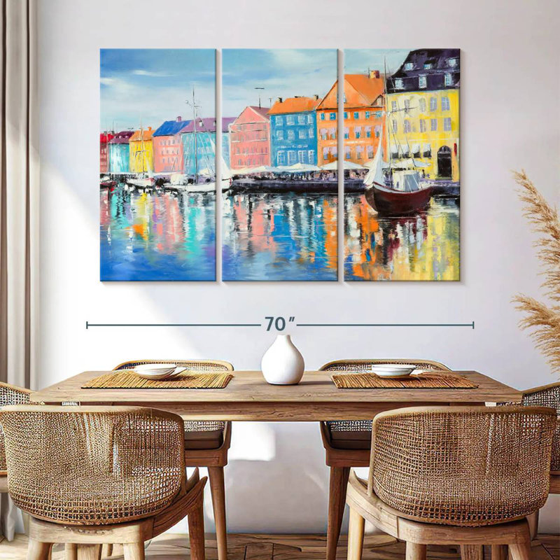 Sebbie Cafes By Copenhagen Canal, 42" H x 65" W
