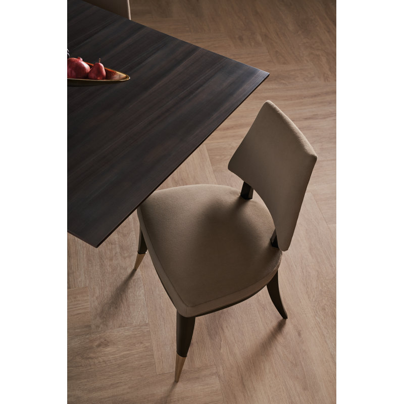 Caress Velvet Side Chair in Smoky Taupe