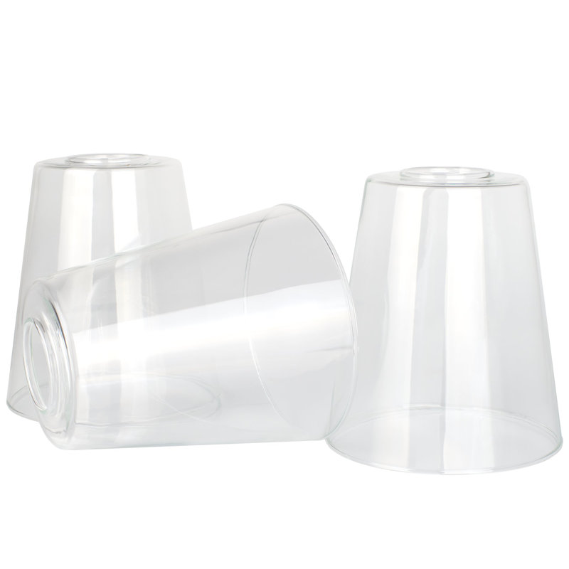 Abat-jour cloche en verre transparent Asher