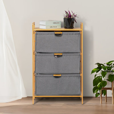 Bathroom Laundry Basket 3 Layers with Tilt Bathroom Storage Basket