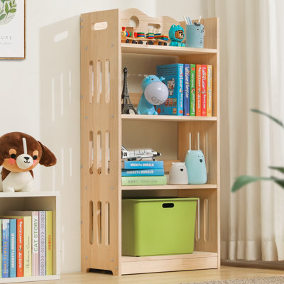 Bibliothèque 48 po H x 23,6 po, bibliothèque ouverte en bambou, étagères de rangement autoportantes pour le bureau de la chambre à coucher
