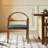Rattan solid wood dining table set-106445356