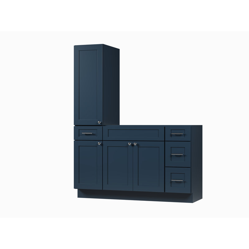 Meuble-lavabo simple 57 po Disar, Bleu