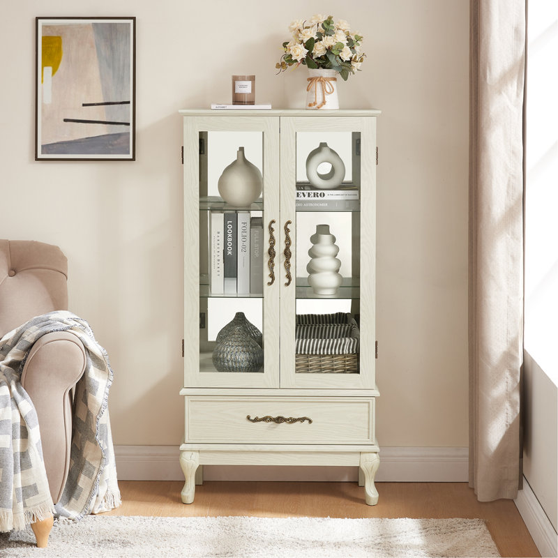 Armoire vitrée avec porte vitrée Curio