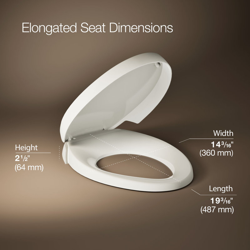 Purefresh™ Elongated Toilet Seat, Biscuit