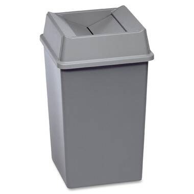 Toter 50 Gallon Slimline Square Trash Can (Graystone)
