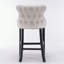 Ensemble de 2 tabourets de bar rembourrés en velours-562240947