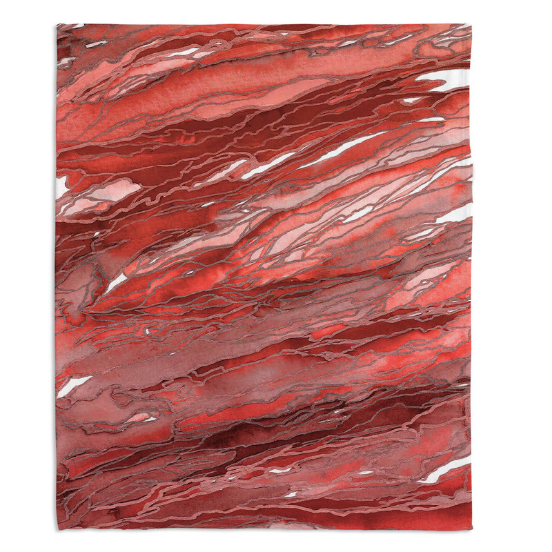 Couverture sherpa antirouille rouge agate magic, l 51 po x L 60 po