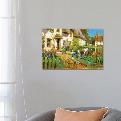 Down The Backs by John Haskins - Wrapped Canvas Painting