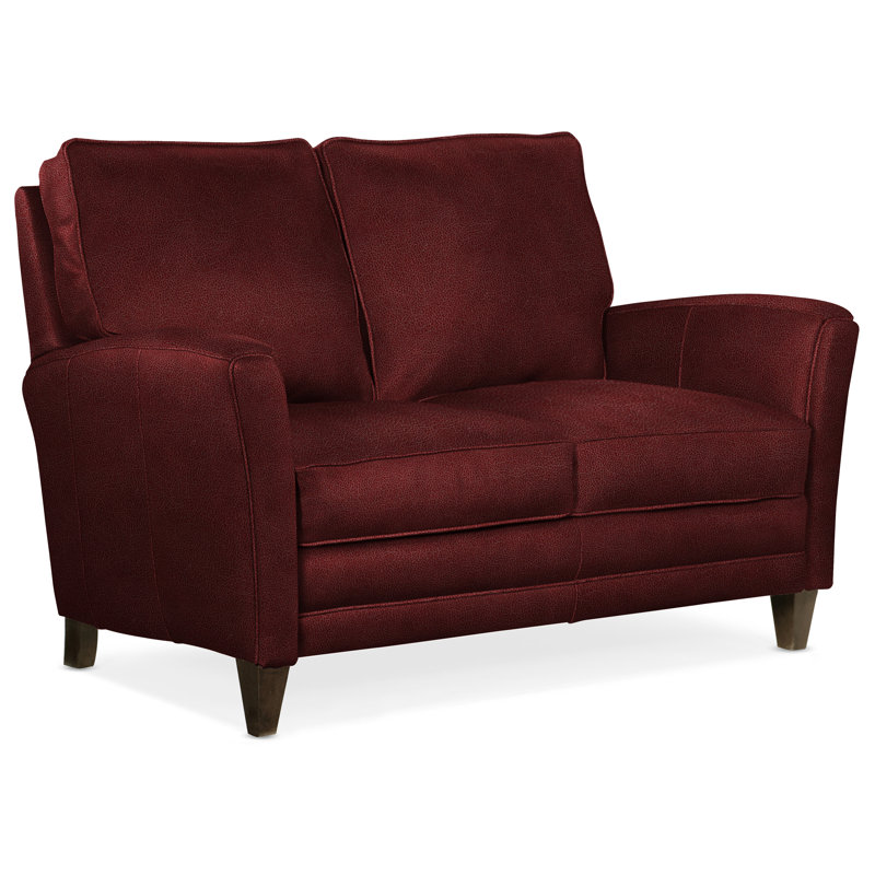 Zion Loveseat, Cobblestone, Anilina Hunter Genuine Leather