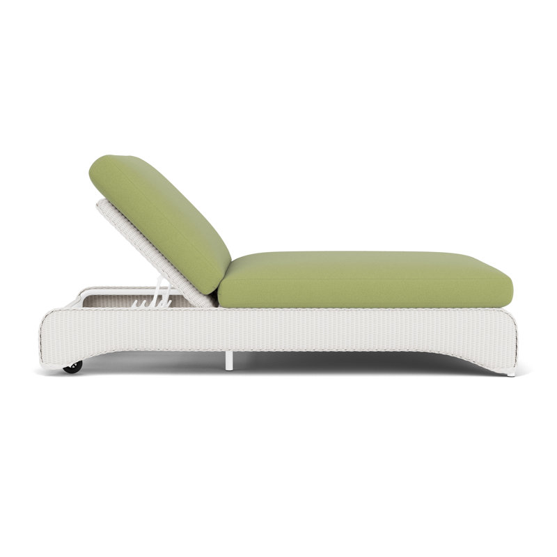 Universal Loom Accessories Outdoor Chaise Lounge, Unearth Spring, White