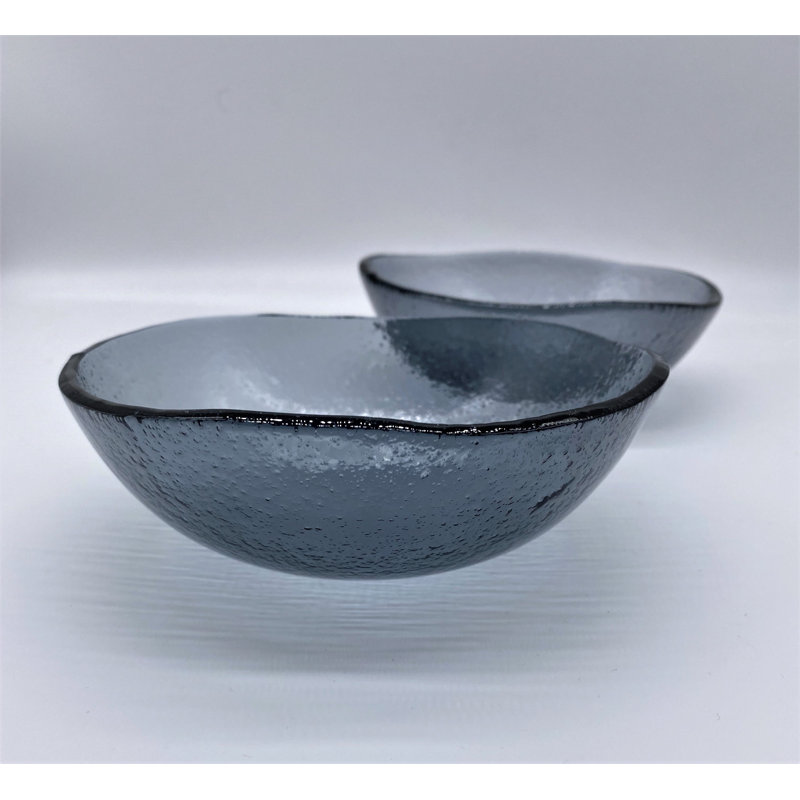 Glass Bowls, Transparent Grey