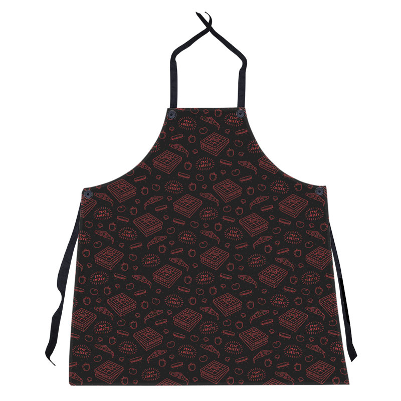 Bib Apron, Red/Black