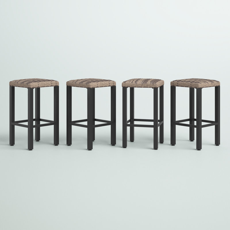 Alyne Polyethylene (PE) Wicker Outdoor Stool