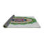 Tapis vert/bleu/gris tissé à la machine-2024786187