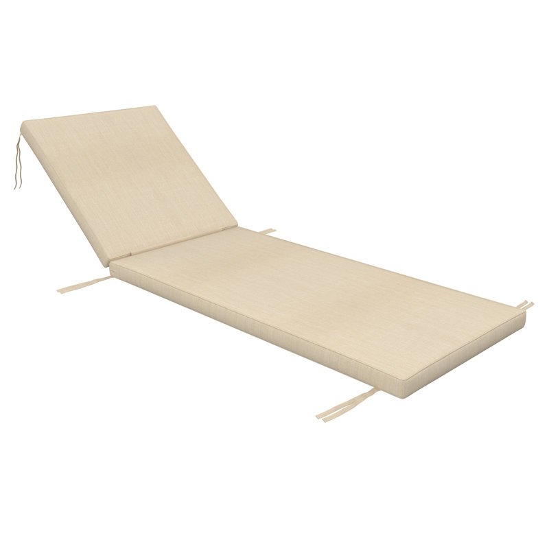 Sunbrella® Outdoor Chaise Cushion, 26" W x 80" D, Sunbrella® Canvas Flax