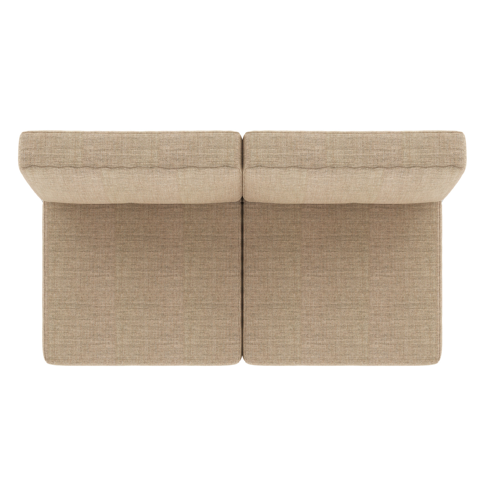Sunbrella® Outdoor Loveseat Seat / Back Cushion, Cast Ash Sunbrella® Plainweave