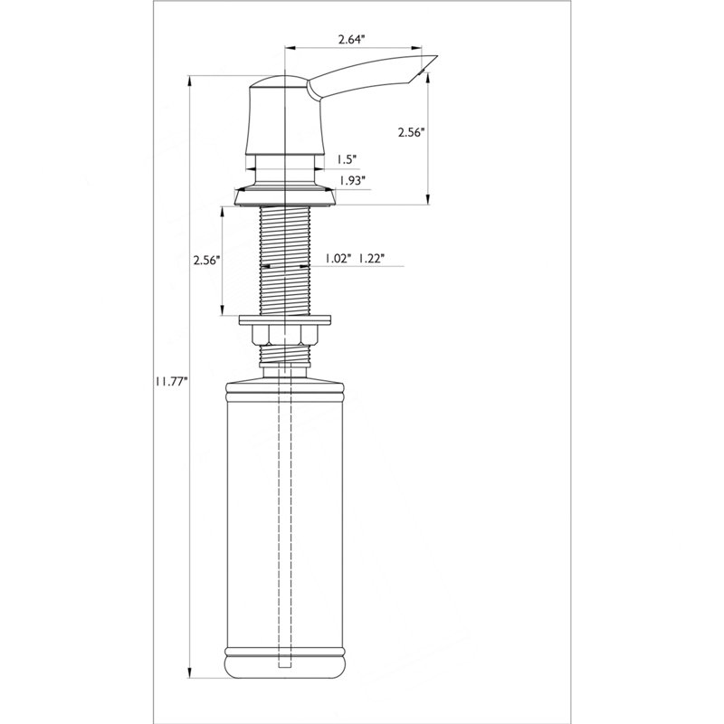 Kitchen Soap Dispenser, Brushed Nickel
