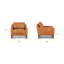 Sorrento Full-Grain Genuine Italian Leather Accent Chair-307277078