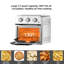 Home Fryer Oven Combo 360 ° Air chaud Cuisson saine sans huile Contrôle du temps et de la température réglable Acier inoxydable-120065844