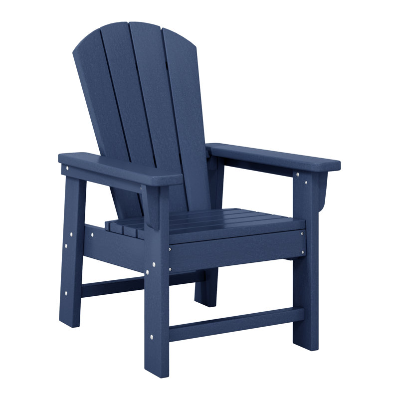 Laguna Kids All-Weather Poly Adirondack Chair, Navy Blue