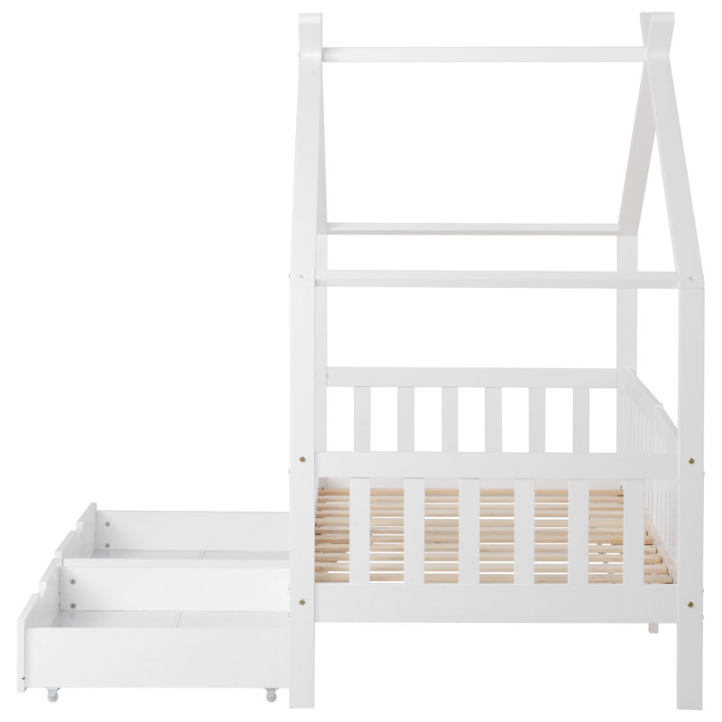 Solid Wood Storage Bed