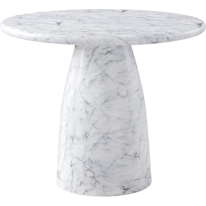 Table de salle à manger C béton, H 30 po x l 36 po x P 36 po, Blanc