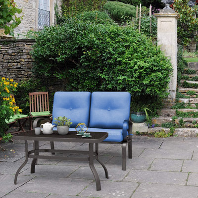 Antibes 2 - Person Patio Conversation Set with Cushions