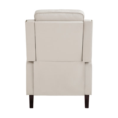 Evridiki 43.7" H x 28.7" W Manual Top Grain Genuine Leather Recliner