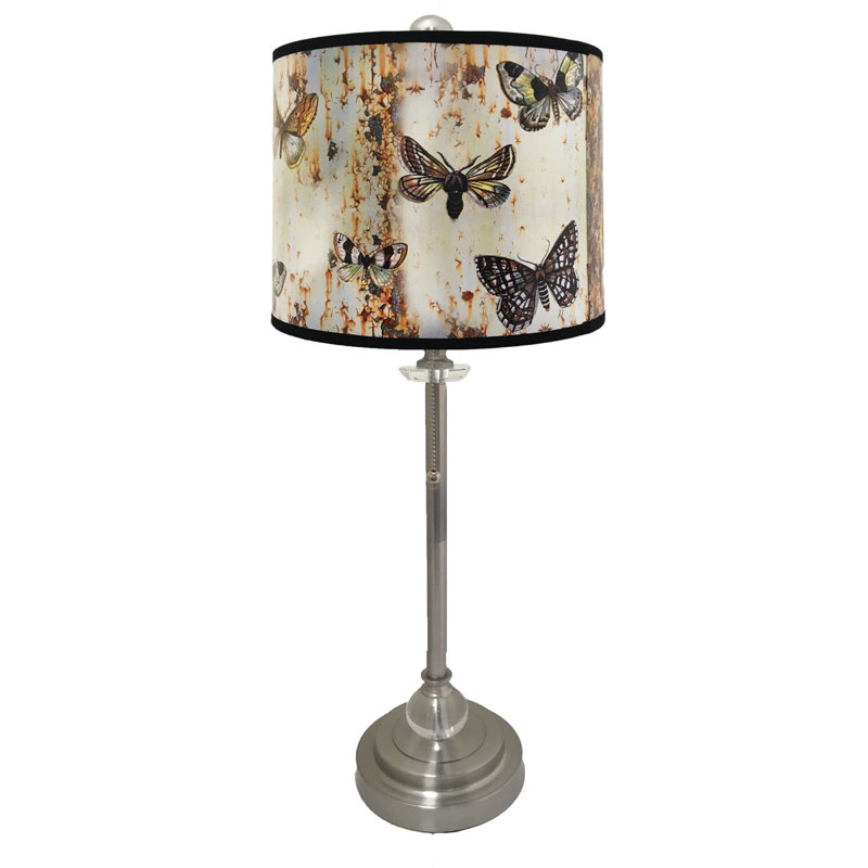 Balliro Crystal Buffet Lamp, Nickle