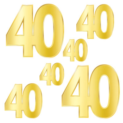 Découpes pour anniversaire 40 "Foil"