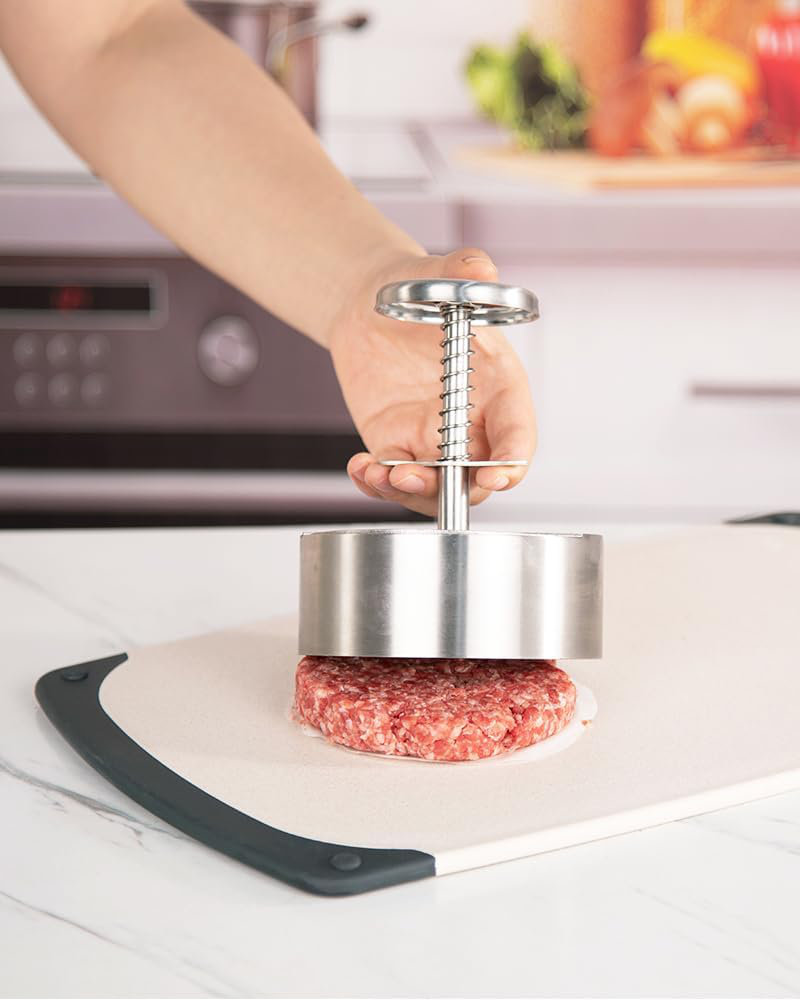 Artmeer 304 Stainless Steel Burger Press: Spring-Back Design, Thickness ...