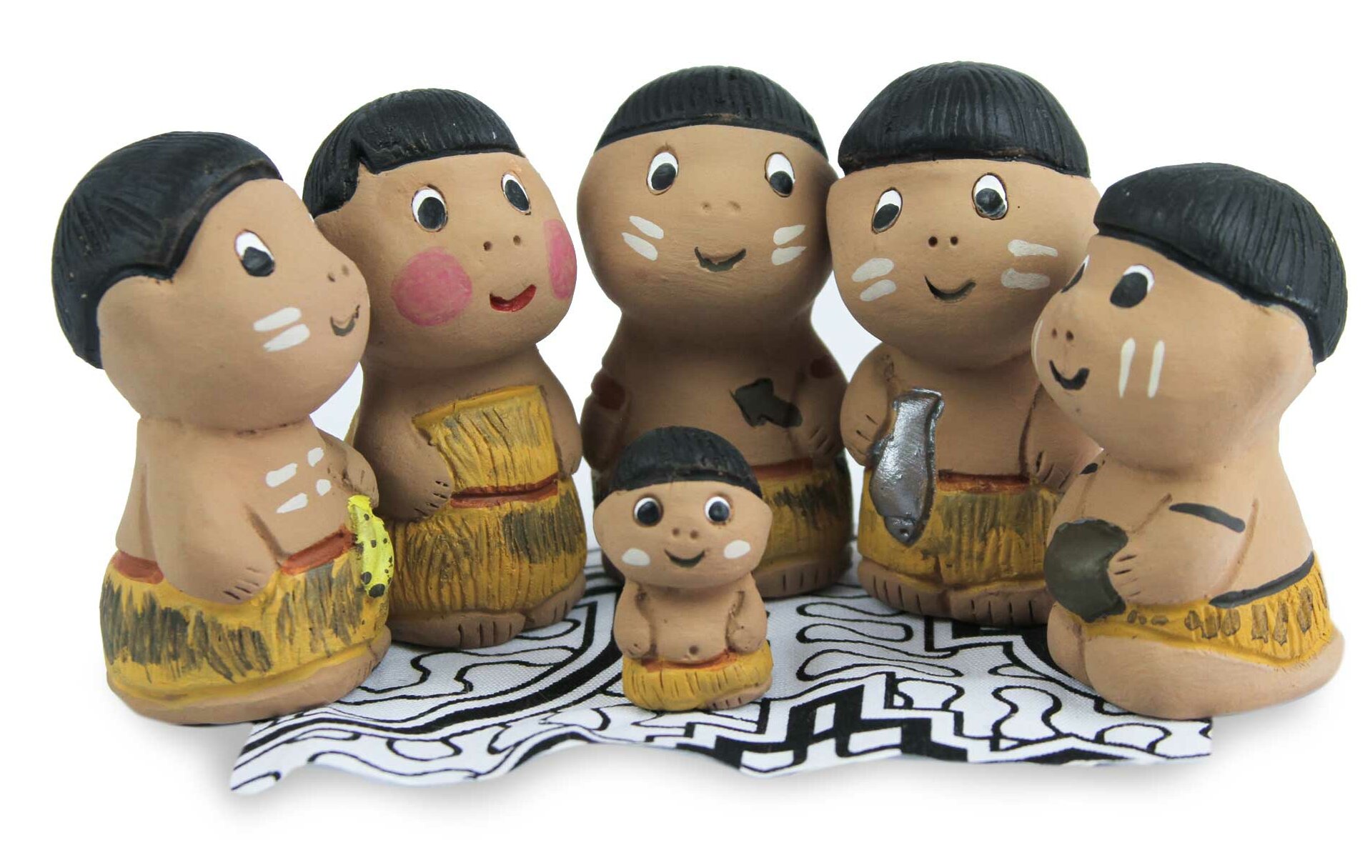 The Holiday Aisle® 6 Piece In the Amazon Ceramic Nativity Set | Wayfair