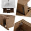 Meuble-lavabo simple autoportant de 30 po avec comptoir en céramique, meuble-lavabo autoportant avec 2 tiroirs à fermeture en douceur et 1 tablette ouverte