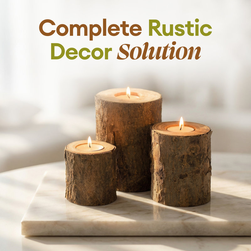 Wood Tabletop Votive Holder