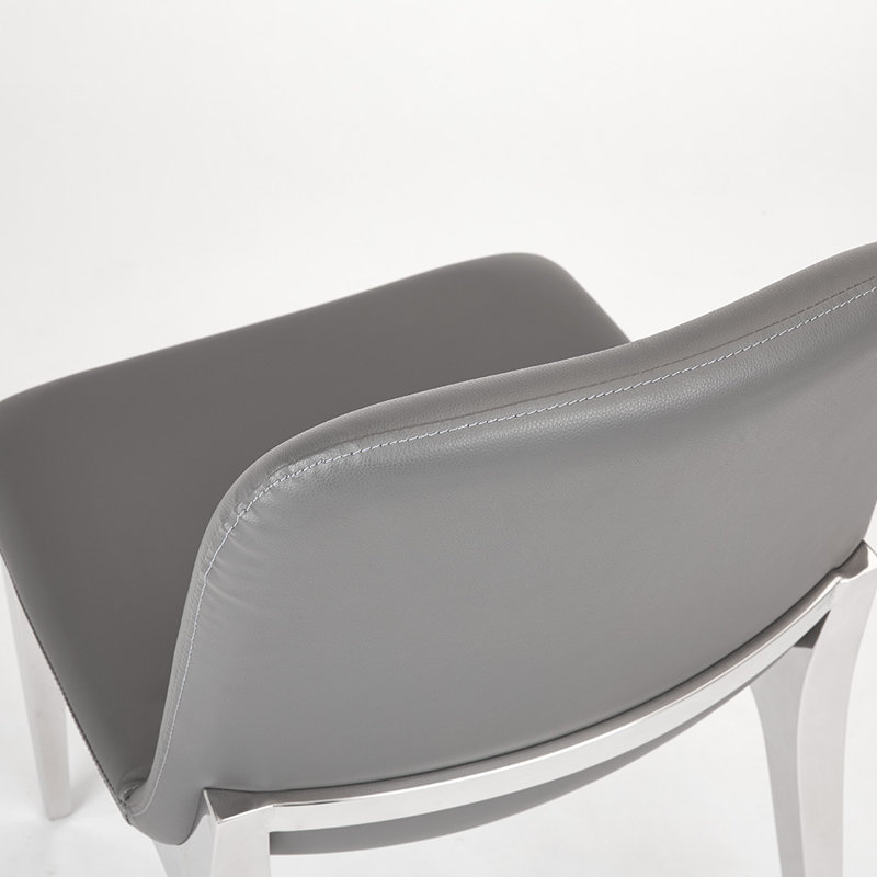 Chaise d'appoint rembourrée Katsikis, Gris