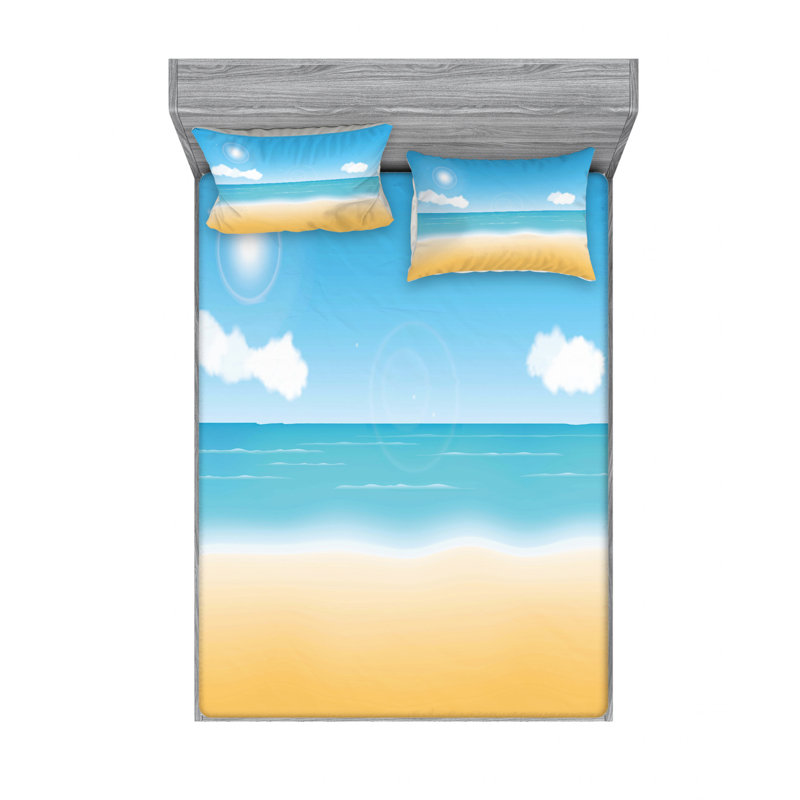 Microfiber Sheet Set, Queen Sheet Set with Fitted Sheet