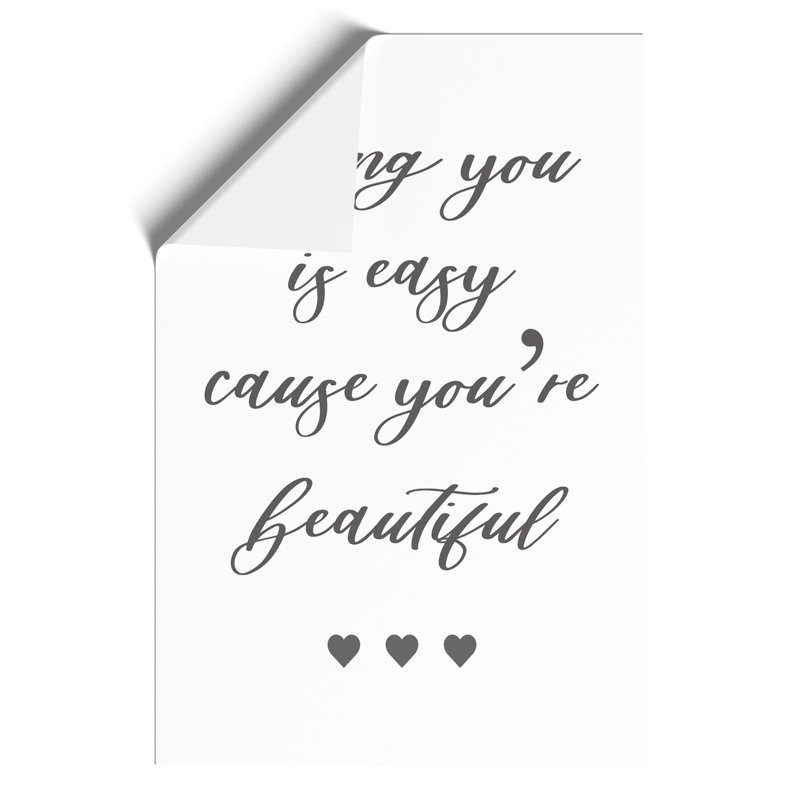 Loving You Is Easy - Frameless Print, 42cm H x 30cm W x 0.1cm D