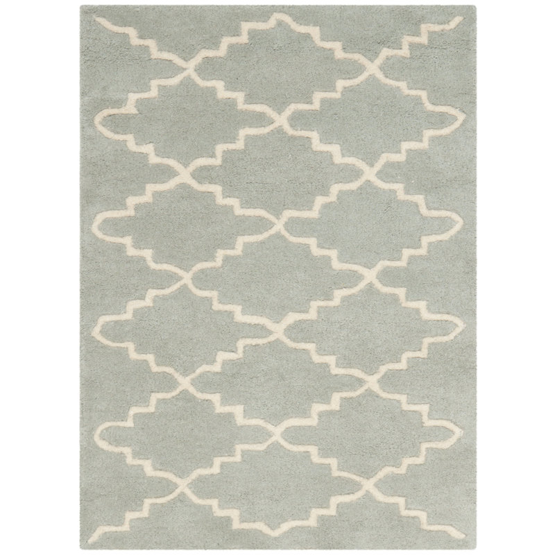 Carolene Hand Tufted Wool Geometric Rug, Rectangle 2' x 3'