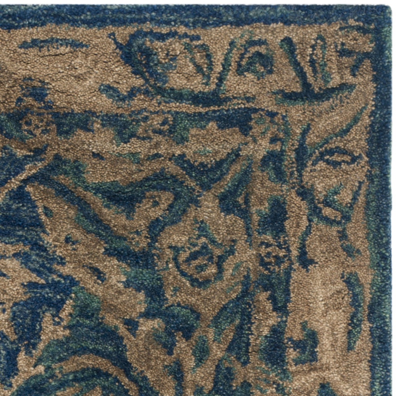 Tapis oriental en laine touffeté à la main Tingley, Rond 6 pi