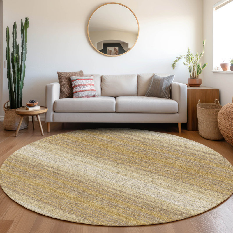  Tapis lavande lavable à la machine intérieur / extérieur ACN1033 Chayden, Rond 8 pi