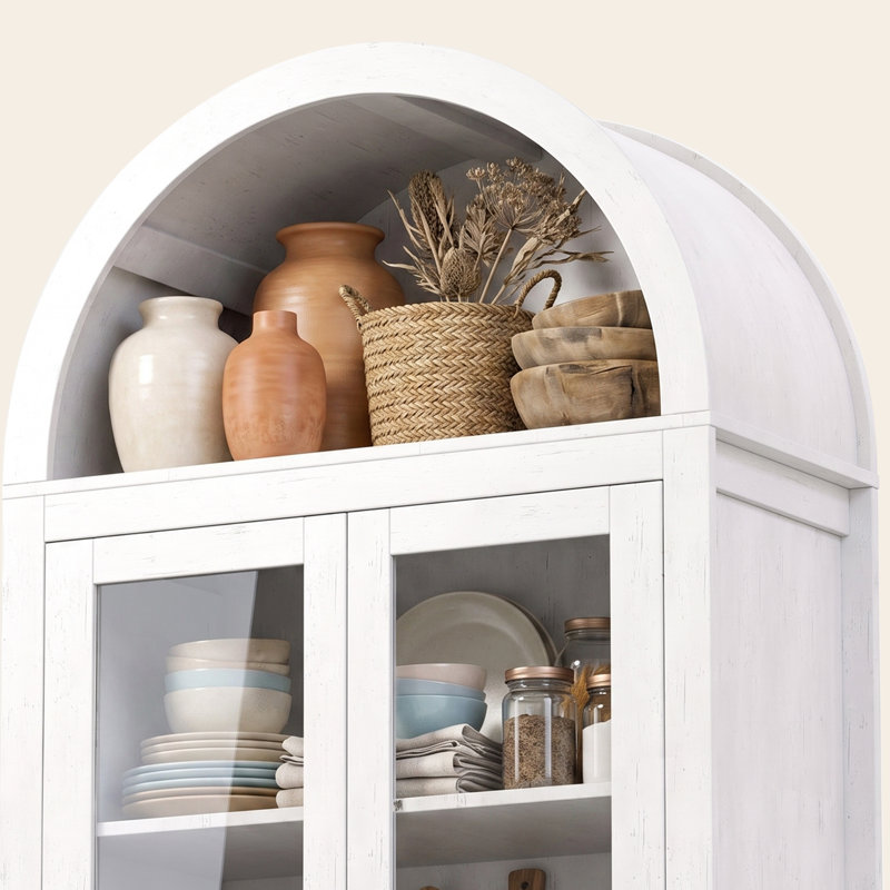 Vitrine de rangement 73 po, White