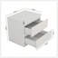 Table de chevet blanche avec 2 tiroirs, plaque supérieure épaisse pour plus de durabilité et de rangement intelligent-556233371