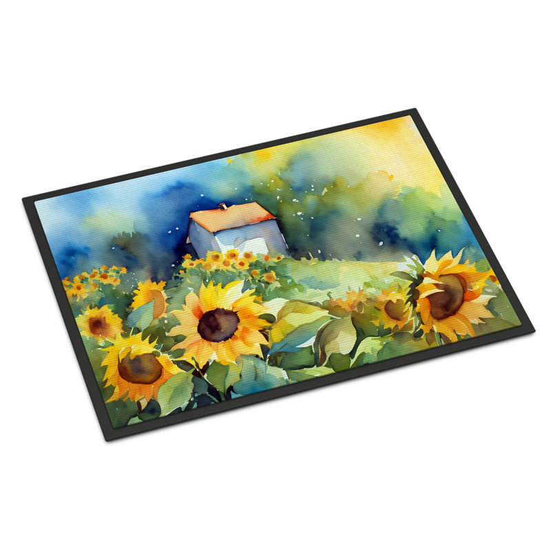 Tapis tournesol intérieur ou extérieur 24 x 36, L 18 po x L 27 po