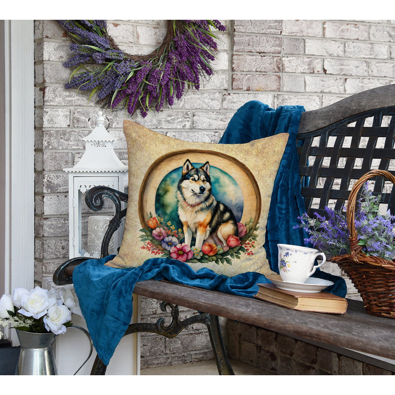  Coussin décoratif intérieur / extérieur en polyester, H 18 po x l 18 po x P 4 po
