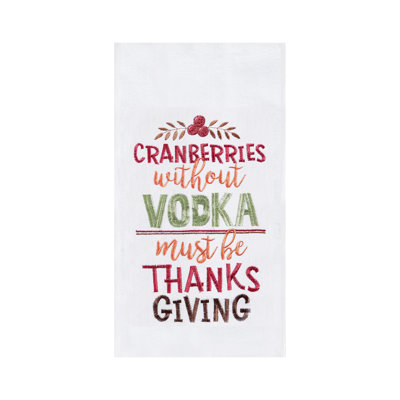 Cranberries Without Vodka Flour Sack Kitchen Dishtowel