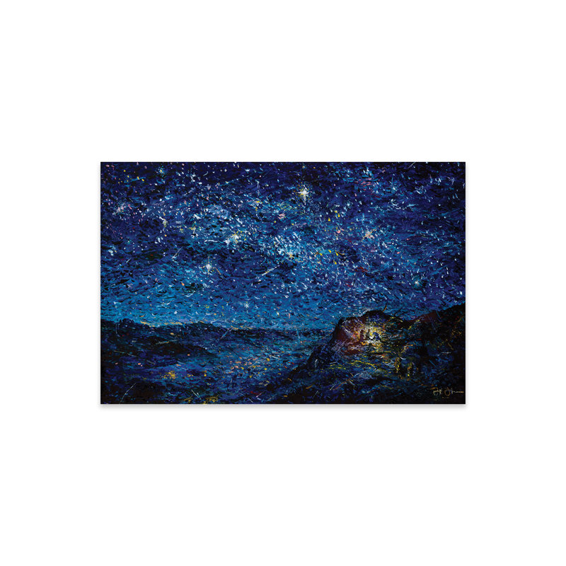 Nuit de la nativité sur plastique / acrylique par Jeff Johnson, peinture