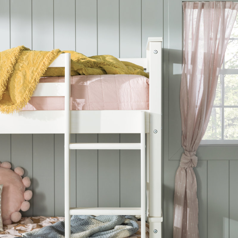 Brinna Kids Twin Over Twin Bunk Bed, Off White
